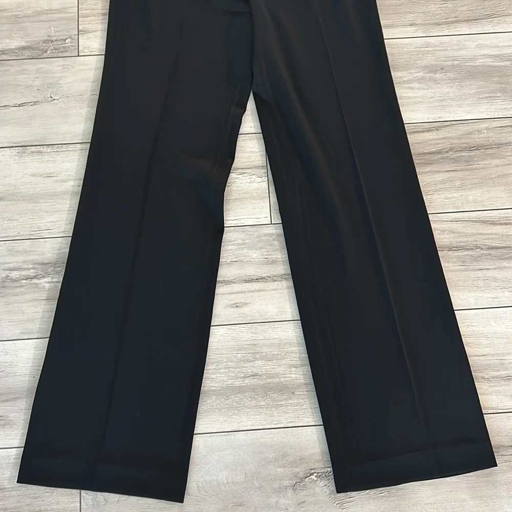 Peace of Cloth New York size 6 wide leg black dress pants business